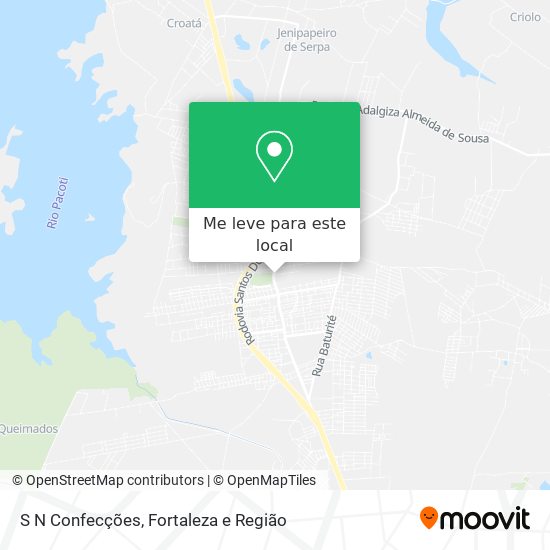 S N Confecções mapa