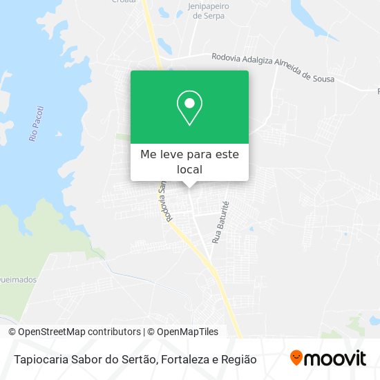 Tapiocaria Sabor do Sertão mapa