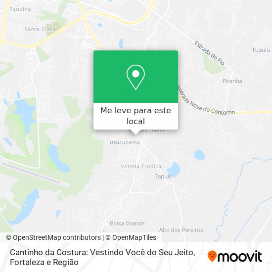 Cantinho da Costura: Vestindo Você do Seu Jeito mapa