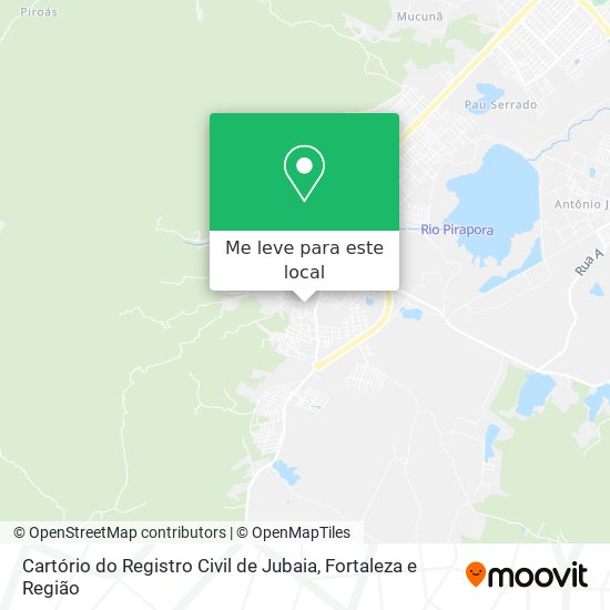 Cartório do Registro Civil de Jubaia mapa