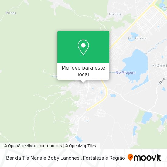 Bar da Tia Naná e Boby Lanches. mapa