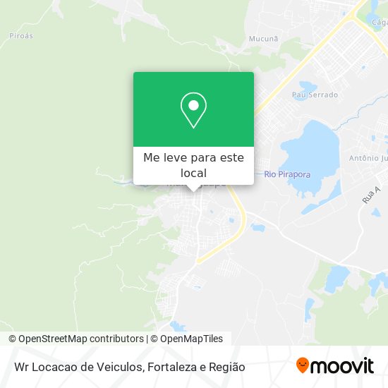 Wr Locacao de Veiculos mapa