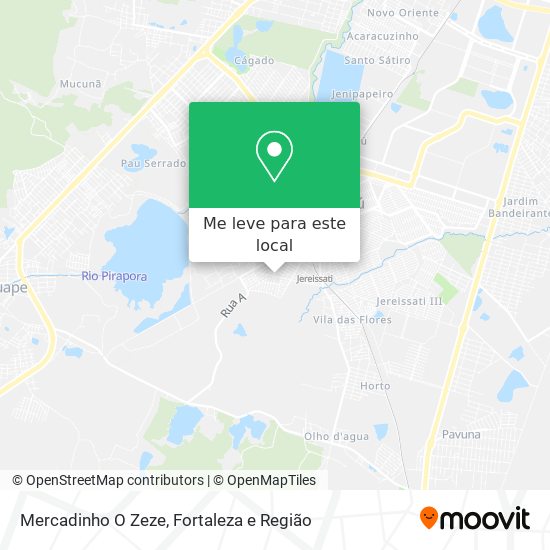 Mercadinho O Zeze mapa