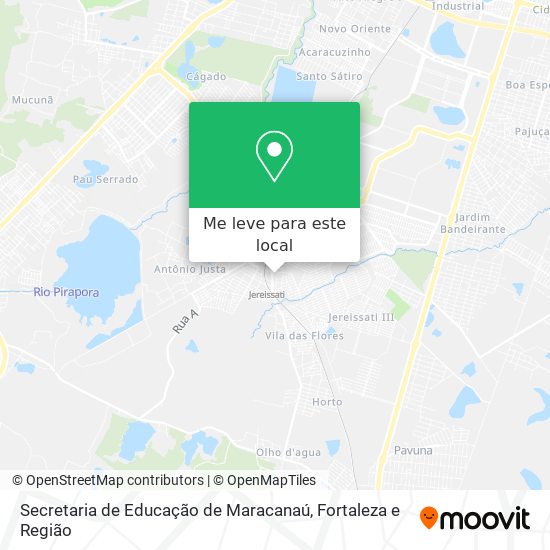 Secretaria de Educação de Maracanaú mapa