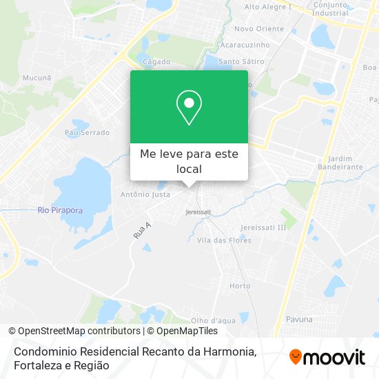 Condominio Residencial Recanto da Harmonia mapa