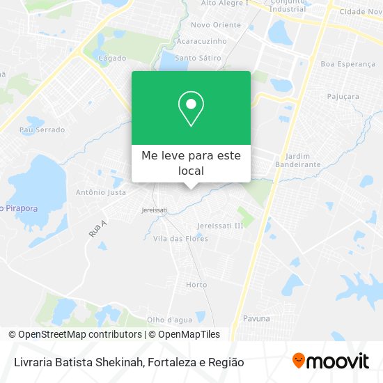 Livraria Batista Shekinah mapa