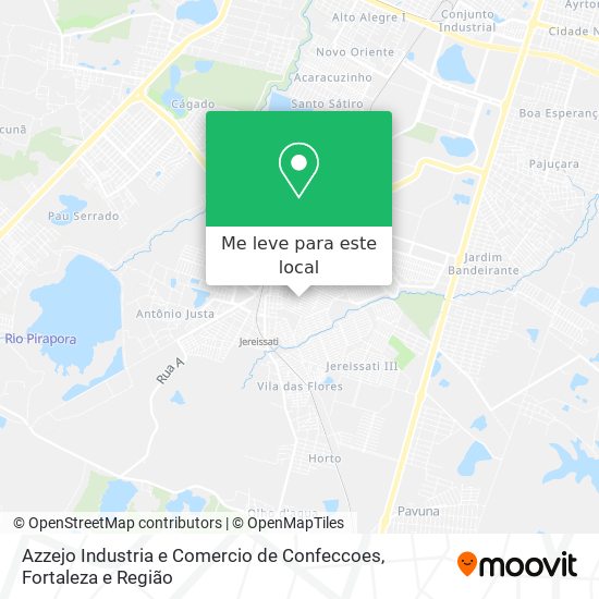 Azzejo Industria e Comercio de Confeccoes mapa