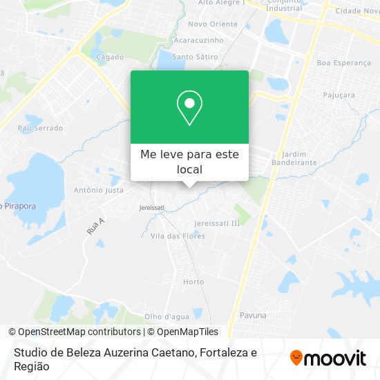 Studio de Beleza Auzerina Caetano mapa