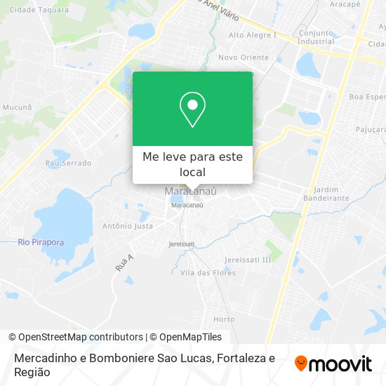 Mercadinho e Bomboniere Sao Lucas mapa