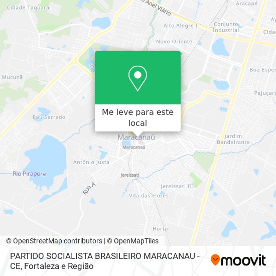 PARTIDO SOCIALISTA BRASILEIRO MARACANAU -CE mapa