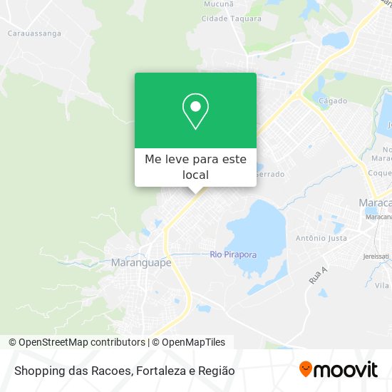 Shopping das Racoes mapa