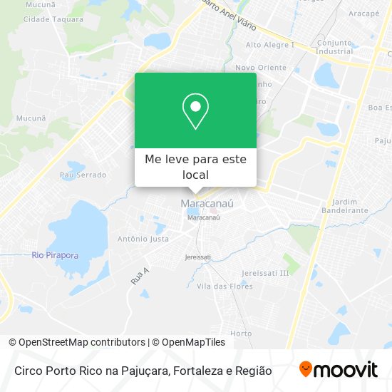 Circo Porto Rico na Pajuçara mapa