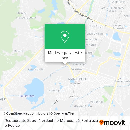 Restaurante Sabor Nordestino Maracanaú mapa