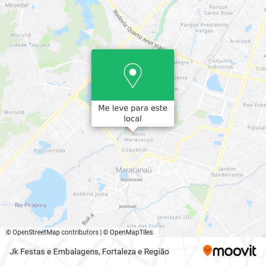 Jk Festas e Embalagens mapa