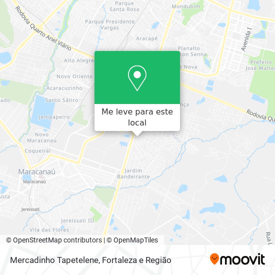 Mercadinho Tapetelene mapa