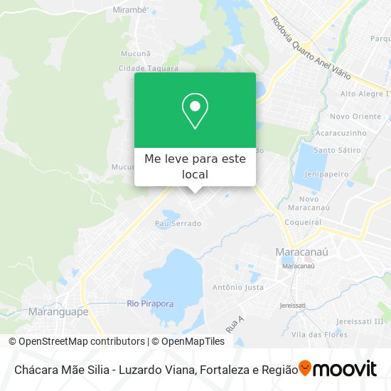 Chácara Mãe Silia - Luzardo Viana mapa