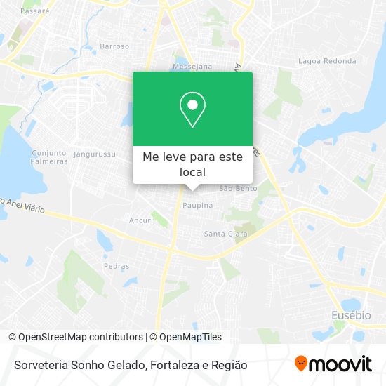 Sorveteria Sonho Gelado mapa