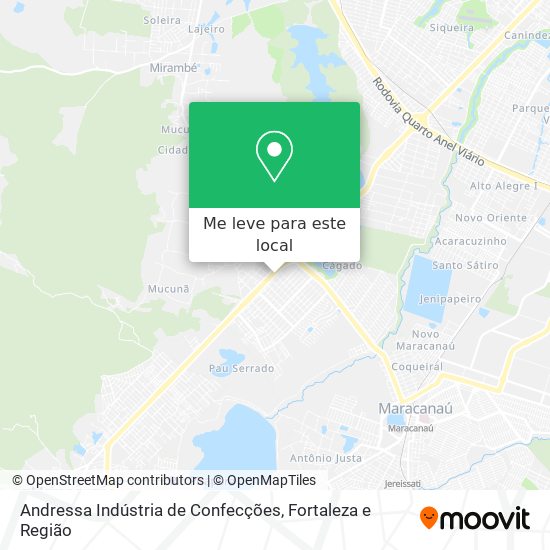 Andressa Indústria de Confecções mapa