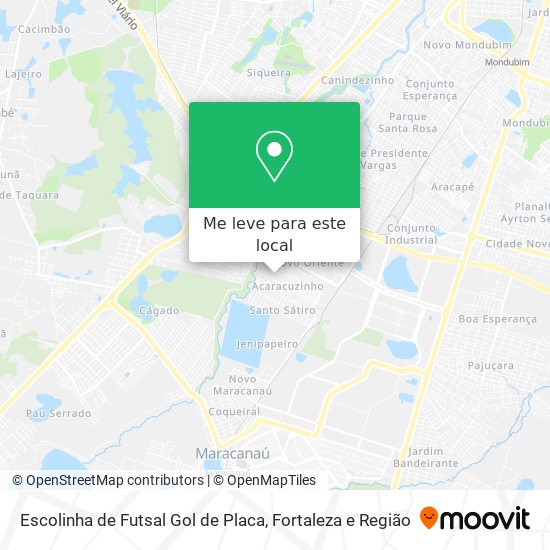 Escolinha de Futsal Gol de Placa mapa