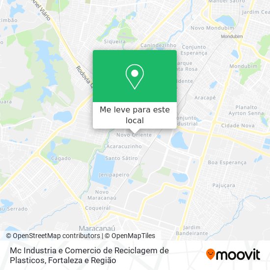 Mc Industria e Comercio de Reciclagem de Plasticos mapa