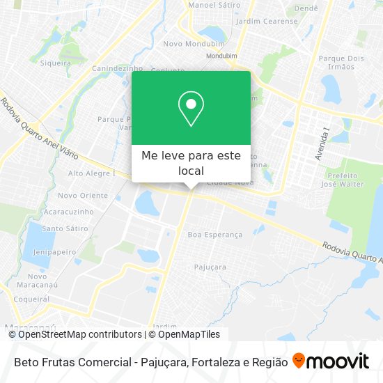Beto Frutas Comercial - Pajuçara mapa