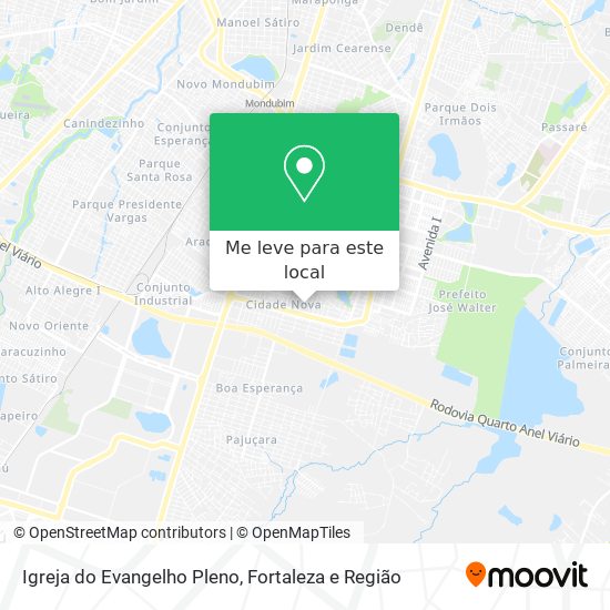 Igreja do Evangelho Pleno mapa