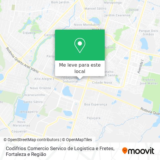 Codifrios Comercio Servico de Logistica e Fretes mapa