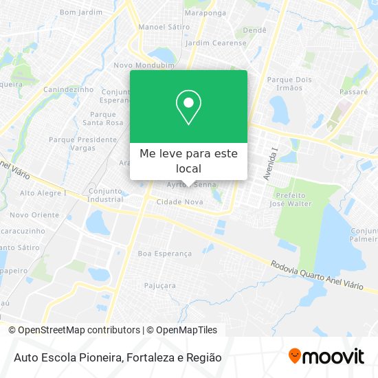 Auto Escola Pioneira mapa