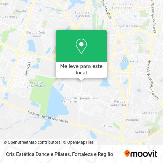 Cris Estética Dance e Pilates mapa