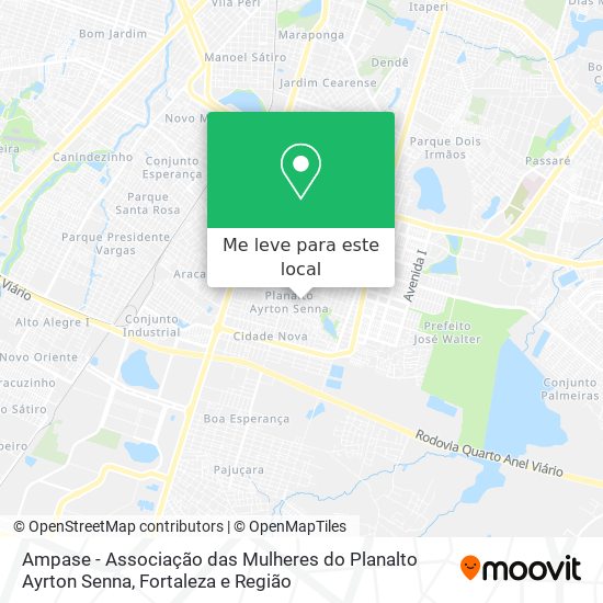 Ampase - Associação das Mulheres do Planalto Ayrton Senna mapa