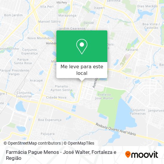 Farmácia Pague Menos - José Walter mapa