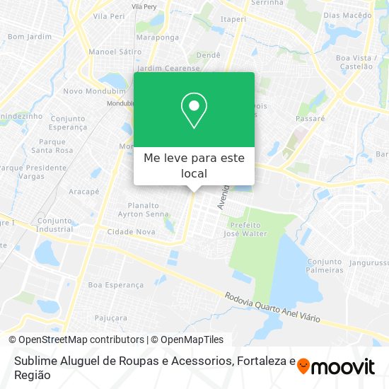 Sublime Aluguel de Roupas e Acessorios mapa