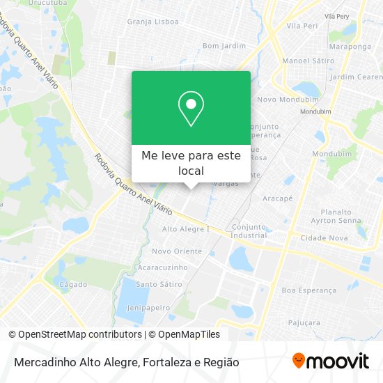 Mercadinho Alto Alegre mapa
