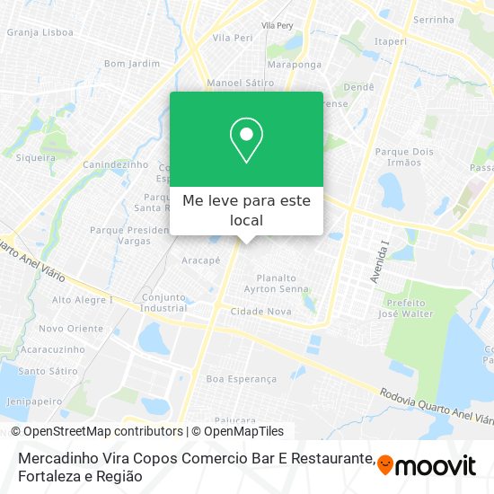Mercadinho Vira Copos Comercio Bar E Restaurante mapa