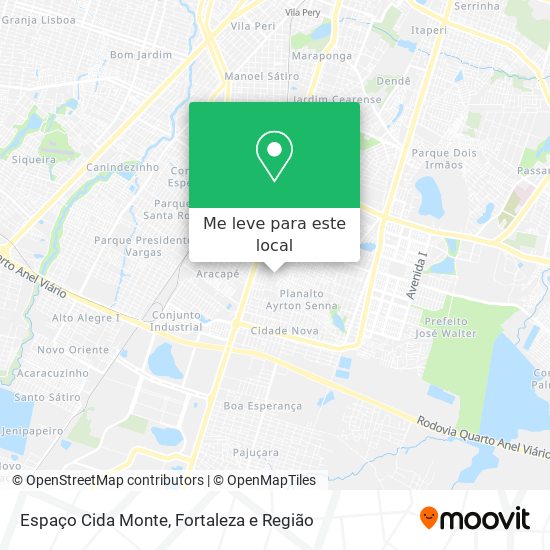 Espaço Cida Monte mapa