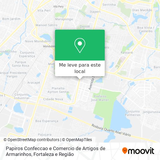 Papiros Confeccao e Comercio de Artigos de Armarinhos mapa