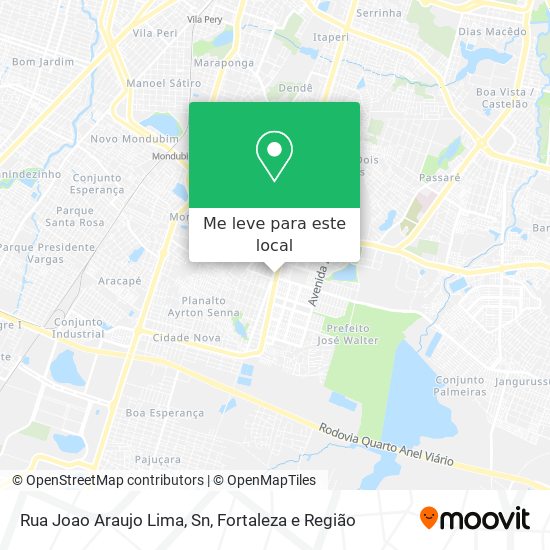 Rua Joao Araujo Lima, Sn mapa