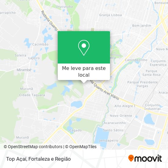 Top Açaí mapa
