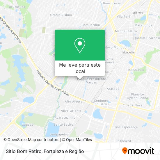 Sítio Bom Retiro mapa