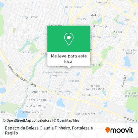 Espaço da Beleza Cláudia Pinheiro mapa