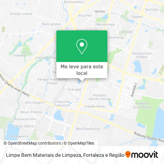 Limpe Bem Materiais de Limpeza mapa