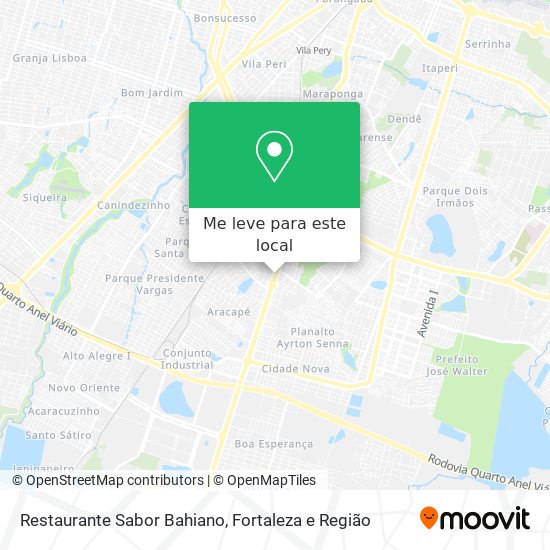 Restaurante Sabor Bahiano mapa