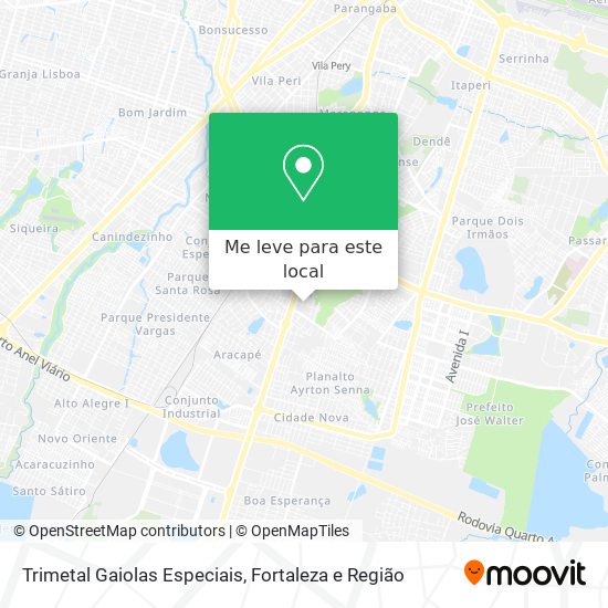 Trimetal Gaiolas Especiais mapa