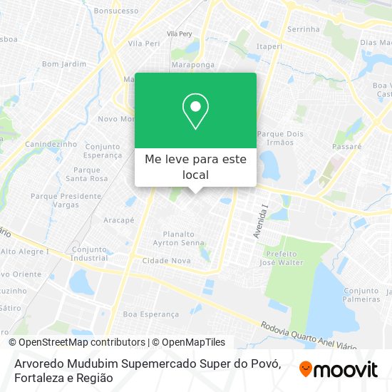 Arvoredo Mudubim Supemercado Super do Povó mapa