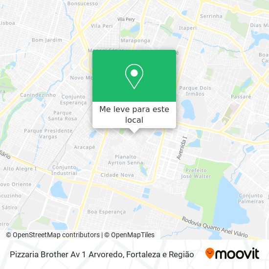Pizzaria Brother Av 1 Arvoredo mapa