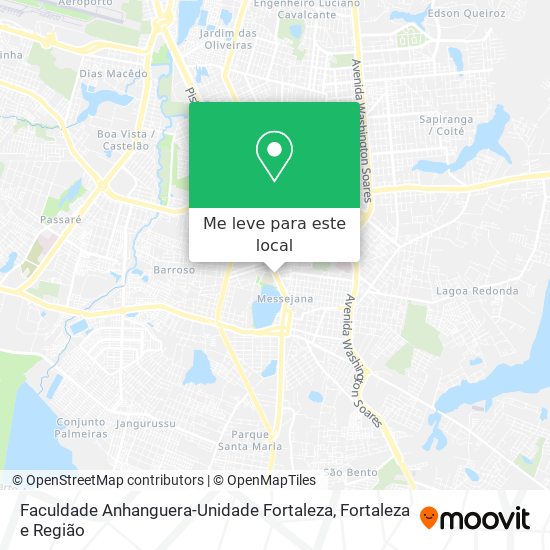 Faculdade Anhanguera-Unidade Fortaleza mapa