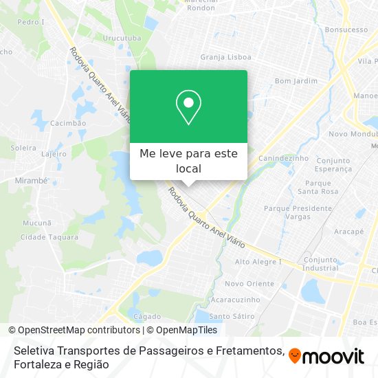 Seletiva Transportes de Passageiros e Fretamentos mapa