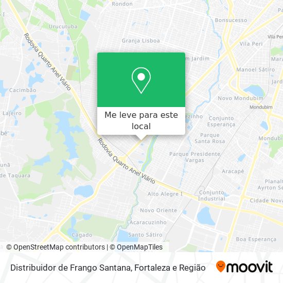 Distribuidor de Frango Santana mapa