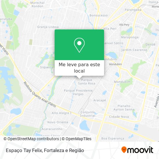 Espaço Tay Felix mapa