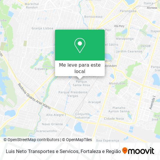 Luis Neto Transportes e Servicos mapa